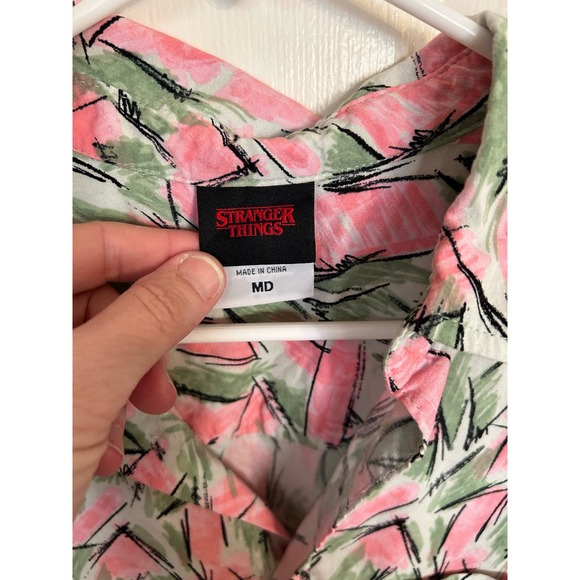 Stranger Things Men's Hawaiian Hopper T-Shirt - Netflix Show Merchandise, Loose Fit Cotton Tee - View #6